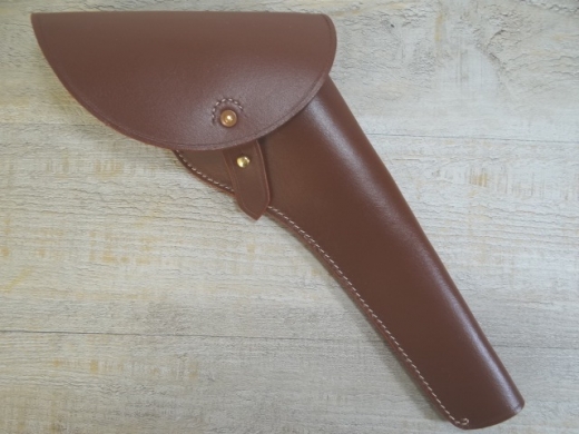 Holster rechte Hand russet/braun, Material: Leder, Verschluknopf Messing