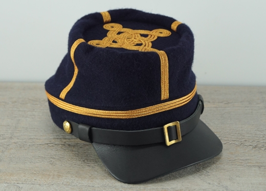 CS / US Kepi dunkelblau Major bis Colonel, Lederschirm