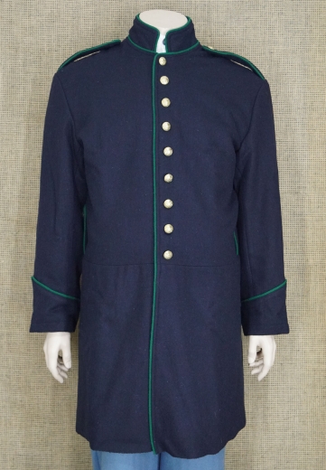 US Frock Coat dunkelbau / grne Wollpaspelierung, 1 reihig, 9 US Adler Knpfe