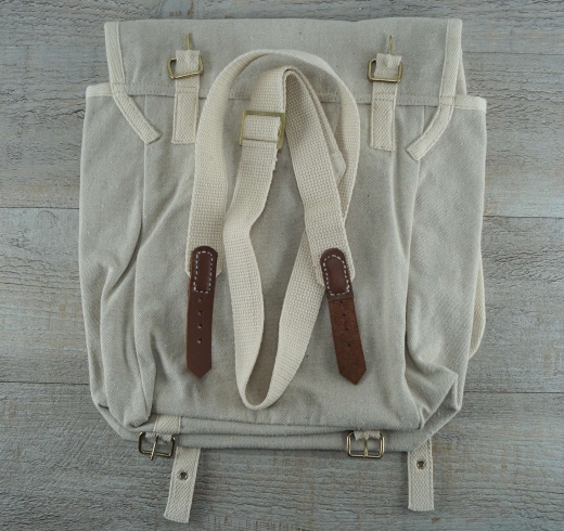 Brotbeutel Indian War Haversack, Material: 100% Baumwolle, Lederriemen mit Messingschnallen