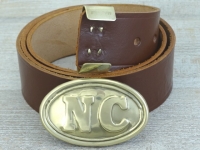 Koppel russet mit NC Schliee und Beltkeeper